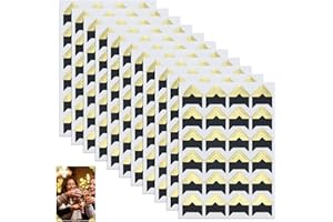 JRSHIRLEYLTD 11 hojas autoadhesivas para esquinas de fotos, esquinas doradas, para esquinas de fotos, álbumes de recortes, pegatinas para esquinas de fotos