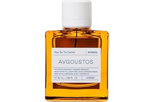 KORRES AVGOUSTOS Eau de Toilette per donna e uomo, fragranza unisex, profumo estivo fruttato-agrumato, 89% ingredienti naturali, vegan, 50 ml
