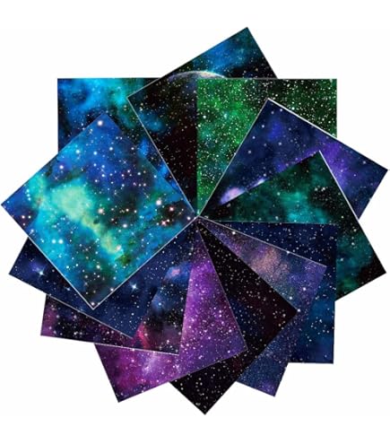 GORGECRAFT 100Stk Galaxie-Scrapbook-Papier 15x15cm Sternenhimmel-Muster Papierpackung Vintage-Nebel Dekoratives Bastelpapier Kartonblock Für DIY-Kartenherstellung Scrapbooking Fotoalbum Dekoration
