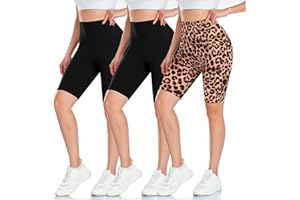 BLONGW 3Pcs Cycling Shorts Women High Waisted Buttery Soft Biker Shorts Tummy Control Black Summer Sports Running Gym Yoga Workout Athletic Shorts