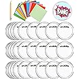 Badges Making Kit 30PCS Button Clear Badges 6cm Make Your Own Badges Button Badges Clear Button Pin Badges Kit Acrylic Design with 100 Colorful Paper and Pencil for DIY Crafts Gifts Party Bag Fillers