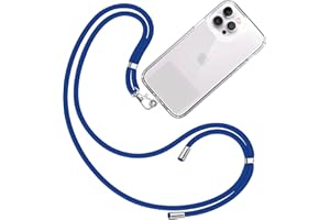 TBOC Cordón Correa Cuerda Universal Colgar Funda Teléfono Móvil en Cuello - Cinta Cadena Colgante con Parche de Plástico - Colgador Lanyard con Enganche Adaptador Llavero Móviles Llaves Accesorios