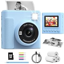 Fotocamera Istantanea Per Bambini Con Stampante Termica – Schermo 2,4″, Video HD 1080P, Selfie, Giochi E Carta Inclusa - 5