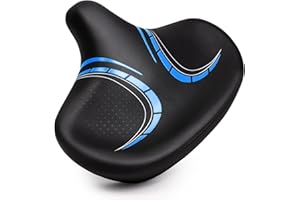 CDYWD Extra Larga Sella Bici Comoda Uomo e da Donna, Sellino Bici Morbido per Antiprostata, Con Sospensione e Comoda Indietro, Ergonomica Sedile Bici per Biciclette da MTB, City Bike, Ebike, Cyclette