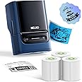Nelko PM220 Bluetooth Label Maker Machine With Tape, 2 Inch Portable Thermal Printer for Small Business, Logo, Clothing, Sticker for Phones & PC, With 3 Labels, Deep Blue