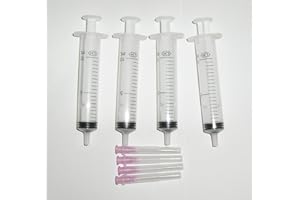 HANDSCARTRIDGES X4 10Ml Syringes + Blunt Nozzles (Nozzels) for Refilling Your Ciss Or Refillable Cartridges
