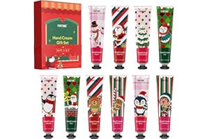 FURTIME Zestaw mini kremu do rąk, 10 sztuk, perfumowany krem do rąk, do bardzo suchych rąk, zestaw na Boże Narodzenie, prezent na Boże Narodzenie, małe podziękowanie, prezent dla kobiet, mężczyzn,