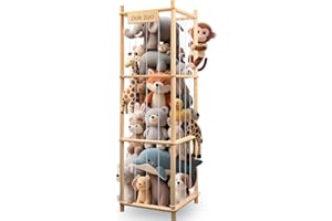 SXBSXB Porta Peluche per Bambini, Porta Peluche Verticale, Organizzatore Per Portaoggetti Per Animali，Grande Capacità, Risparmiare Spazio, per la Sala Giochi, Asilo Nido, Camera da Letto (Tronchi Marroni)