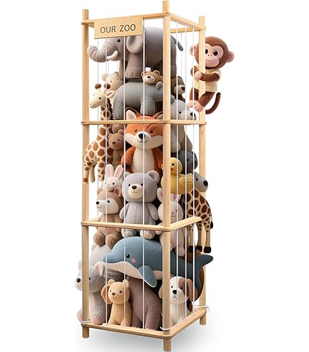 Organizzazione Camera Amaca Porta Peluche Per Bambini - Rete Giocattoli 105x140 Cm Con Nappe Amaca Giocattoli Salvaspazio