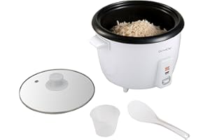 Livoo DOC111 Cuiseur à Riz | Capacité 1,5L, Revêtement Antiadhésif | Fonction Maintien au Chaud | 500 Watts, White