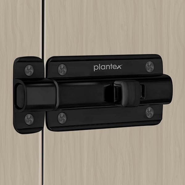 METALLIXITY Magnetic Touch Latch (1.38x2.72) 4Pcs, Plastic Touch Latches Catch - for Cabinet Door Drawer, Home Decoration, Black, Catches