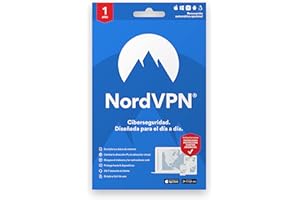 NordVPN Estándar - 1 año de VPN y software de ciberseguridad - Bloquea malware, enlaces y anuncios maliciosos, protege tu información personal | 1 año