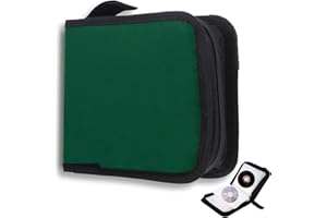 QHKLEW 40 Boîte de Rangement de CD, DVD Étuis de Rangement Pour Support de Cas de dvd, Oîtier de Rangement pour Organisateur de Disque Portable pour la Maison, Vert