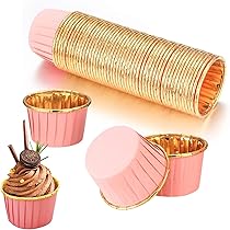 50 Pirottini Per Muffin In Carta Oro-Bianco - Antiaderenti, Usa E Getta, Per Forno E Congelatore - Per Cupcake, Dolci E Decorazioni - Foto 7