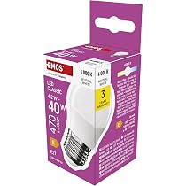 EMOS LED Lampe Mini Globe – 5 W (ersetzt 40 W), E27, 470 Lm, Kaltweiß 6500K, 30.000 H Lebensdauer