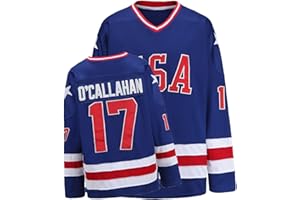 YWIES Hockey-Trikot der USA 1980 Olympia-Team Eishockey-Trikots genähte Buchstaben und Zahlen S-XXXL