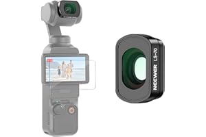 NEEWER Obiettivo Grandangolare 0.72X FOV 112° Compatibile con DJI Osmo Pocket 3 Creator Combo Accessori, Lente Asferica Action Cam Multistrato Magnetica con Telaio Metallo, 1 Protezione Schermo, LS-70