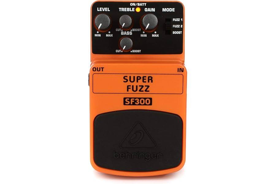 Behringer SF300 - Pedal de distorsión para guitarra, color naranja