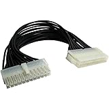 rhinocables ATX Power Supply PSU 20pin 24pin Extension Cables Internal PC Motherboard Lead (24 Pin Extension)