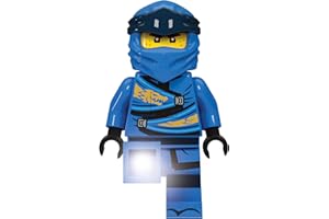 IQ Lego Ninjago Legacy - Jay - Latarka LED na baterie, 127 mm, automatyczne wyłączanie, baterie w zestawie