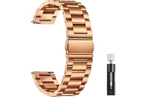 XIRUVE Cinturino per Orologio Sgancio Rapido In Acciaio Inox Donna Uomo 14-24mm