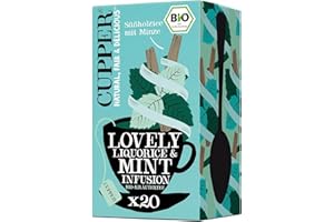 ‎CUPPER Cupper Bio Kräutertee "Lovely Liquorice & Mint", Pfefferminztee, 20 ungebleichte Teebeutel, umweltfreundlich, fair gehandelt