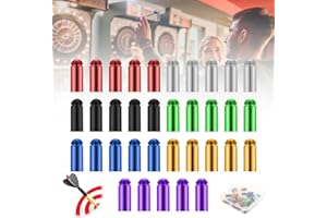 PRZRAO 35PCS Protezioni per Freccette in Lega di Alluminio, Piccole Protezioni per Freccette, correttori Leggeri per Le Ali delle Freccette fissi a 90 Gradi, Accessori per Freccette-7 Colore
