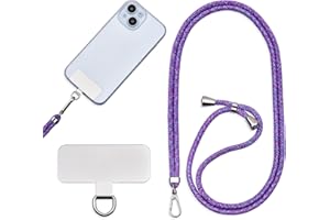 Jaslongri Handykette Universal, Handy Lanyard, Hanging around the neck or diagonally spanning, with a metal patch and adjustable and detachable rope.