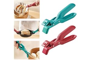 UAZEO 2PCS Multi-Purpose Anti-Scald Bowl Holder Clip for Kitchen,Silicone Non-Slip Heat Insulation Anti-Scald Clip,Anti-Scalding Hot Plate Tongs Bowl Clips,Anti Scald Bowl Holder Clip for Kitchen (2pcs)