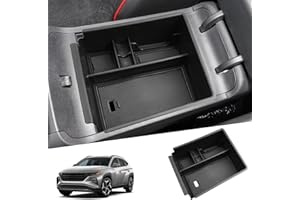 Schowek w podłokietniku konsoli środkowej SHAOHAO dla Hyundai Tucson NX4 2021 + taca z organizerem w podłokietniku środkowym, wielofunkcyjny schowek na rękawiczki (automatyczny)