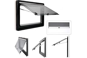 WSIKGHU Ventana de exposición, ventana de caravana, ventana lateral, ventana de exposición, ventana lateral, ventana de caravana, ventana empujadora para RV, furgoneta | EU Stock | E13 (900 x 500 mm)