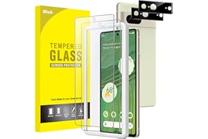 JETech Protection d'Écran Google Pixel 7 avec Protecteur d'Objectif de Caméra Arrière, Outil d'Installation, Film Verre Trempé, Compatible ID d'Empreinte Digitale, HD Transparent, 2 Pièces Chacun