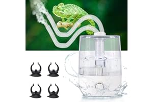 KARDOR Reptile Humidifier,Reptile Mister Fogger Air Humidifier Atomizer with 2 Hoses,Adjustable Misting Nozzles,Anti-dry Burning 4L Large Size for Pets / Reptile Tank/Ecological Garden Animals-White