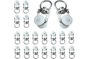 CTFOREST 20 sztuk rolek do firanek, prowadnic, nadają się do zawieszenia zasłon (białe)