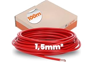 Lapp 4520041 H07V-K 1,5 mm² - Câble de câblage flexible - En PVC - Toron 1,5 mm² - 100 m - Rouge