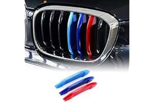 KUNGKIC Front Grille Insert Trims Strips Grills Cover 3pcs Compatible with BMW G01 X3 2018-2021 or G02 X4 2019-2021 7-Beam Exterior Decoration Accessories