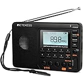 Retekess V115 Dijital Radyo AM FM, Taşınabilir Kısa Dalga Radyolar, Şarj Edilebilir Radyo Dijital Tuner ve &Ouml;n Ayarlar, Micro 