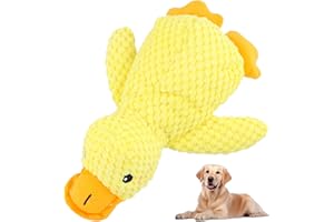 FESSOSKO Pato Amarillo Juguetes para Perros, Lindo Pato de Peluche, Juguete Indestructible para Perros, Juguete Chirriante para Perros, Juguete para Perros Pequeños, Medianos y Grandes