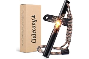 Chilee-any Big size-130x13 mm Pierres à Feu en magnésium pour 25000+ allumages, Allume Feu, Plus Simple et Efficace, très Fortes étincelles, pour Camping, randonnée, kit de Survie (Camouflage)