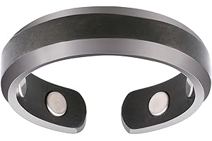 ‎SMARTER LIFESTYLE Smarter LifeStyle edler Titan-Ring für Magnettherapie, Schmerzlinderung für Arthritis und Karpaltunnelsyndrom