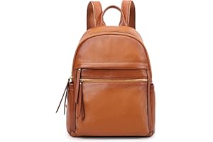 Kattee Damski plecak z prawdziwej skóry plecak antykradzieżowy modna torba na ramię torebka pasuje do tabletu 11 cali