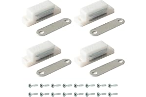 HARMAC HOUSE 4xHeavy Duty Magnetic Door Catch Cupboard Cabinet Wardrobe Door Magnet Latch 6kg (White)