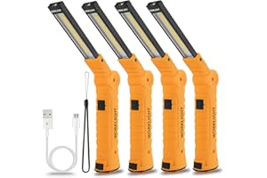 Suranew Torcia LED Lampada da Lavoro Ricaricabile USB lampada magnetica COB Lampade di Ispezione 5 modalità lampada e Gancio per Auto/Campeggio/BBQ/Home e di Emergenza