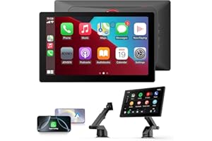 MEETELLALA Car Stereo,9 Inch CarPlay Screen for Apple Car play & Android Auto,Portable Car Player Wireless Car Play Screen with Voice Control, Suitable for Most Vehicles (9 Inch)