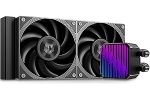 ID-COOLING DX240 MAX Liquid CPU Cooler 240mm ARGB AIO Cooler, 38mm Thick Radiator, 2x 120mm High-efficient Fans Zero RPM Support, Intel LGA1851/1700/1200/115X & AMD AM5/AM4, TDP 300W