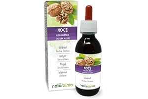 Walnut (Juglans regia) Hulls of The Fruit or Pericarp (Walnut Husk) and Leaves Alcohol-Free Mother Tincture Naturalma - Liquid Extract Drops 120 ml - Food Supplement - Vegan