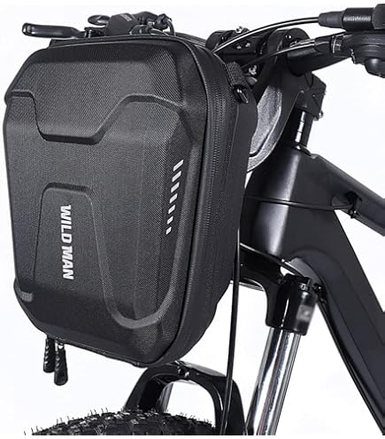 Sacoche Guidon Vélo Étanche 4.5L – Sac Avant Vélo Robuste En Nylon & PVC – Noir – Bandoulière Possible