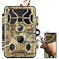 Wildlife Camera - 30MP 1296P WiFi Bluetooth Trail Camera, Game Camera with Night Vision Motion Activated Waterproof, IP66 Waterproof 120° View Angle for Outdoor Wildlife Monitoring