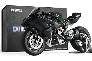 Risopen 1:9 Motorcycle Model Compatible for Kawasaki Ninja H2R Metal Die-cast Motorcycle Model No Assembly Required Mini Finished Moto Gift for Adult（Black）