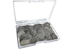Gebildet 150st Rostfritt Stålrörsfilter, 20mm Rökskärmarrör, Silvernätskärmar Gasfilter med Förvaringslåda